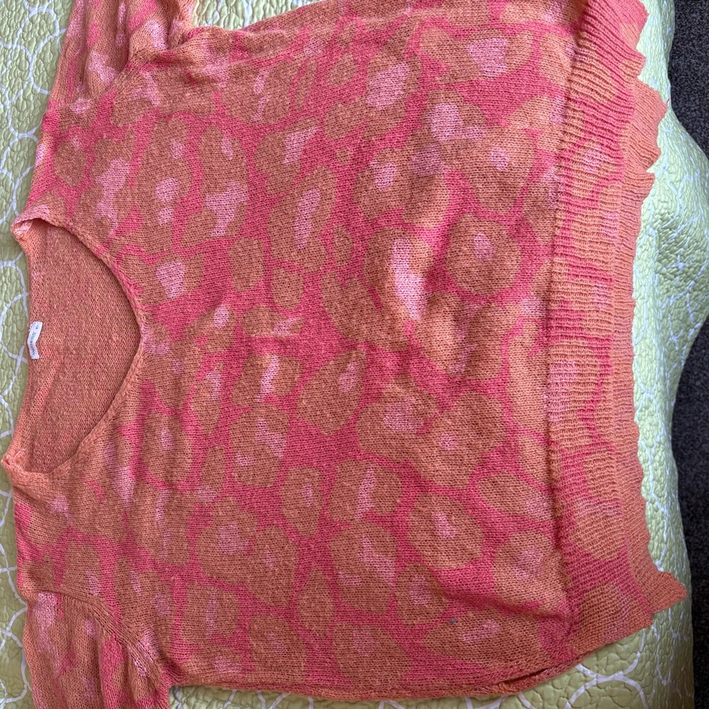 Vibrant Pink and Orange Women's Sweater